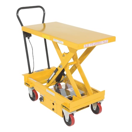 Vestil DC Power Scissor Cart, 1000 lb. Cap, 39-3/4"W, 20-1/2"L CART-1000-DC